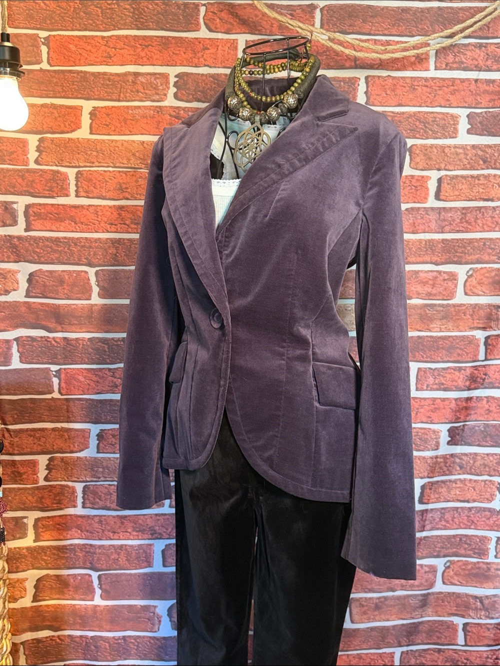 🧥 Nine West Velvet Women's Jacket — Purpe — Sz 10